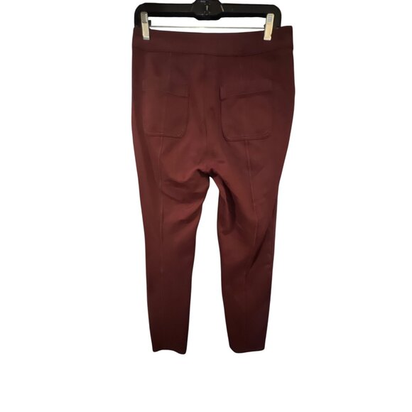Maeve Anthropologie Womens Burgundy Trousers With Button Detail 8 - Picture 2 of 5